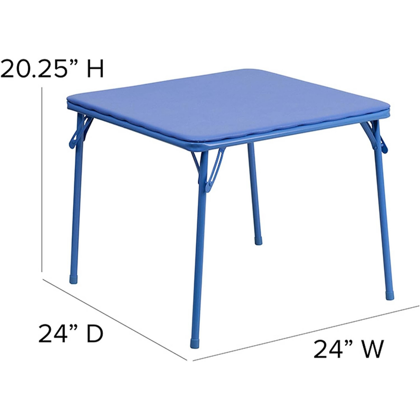 Table and Chairs Kids Folding Play Set | Multicolor from AHF Depot - Children's table against a white background. Dimensions: 24" L x 24" W x 20.25" H.